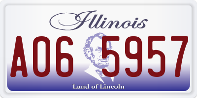 IL license plate A065957