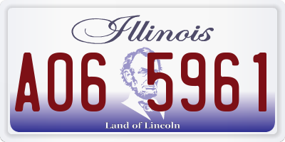 IL license plate A065961