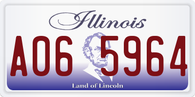 IL license plate A065964