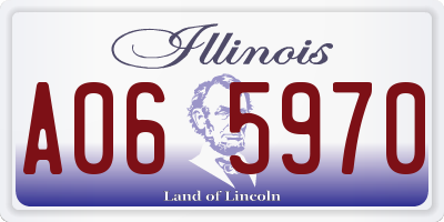 IL license plate A065970