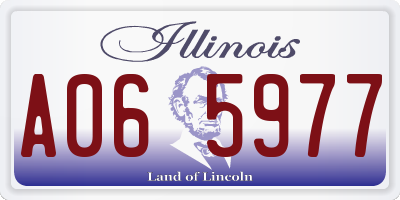IL license plate A065977