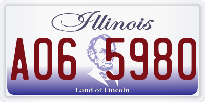 IL license plate A065980