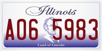 IL license plate A065983