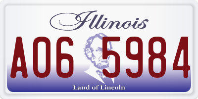 IL license plate A065984