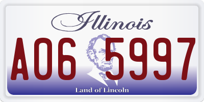 IL license plate A065997