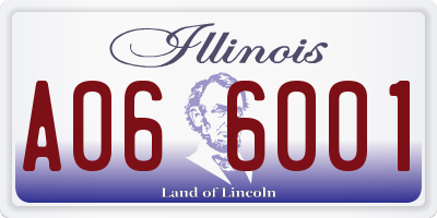 IL license plate A066001