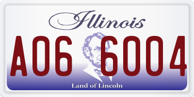IL license plate A066004