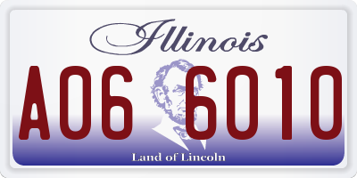 IL license plate A066010