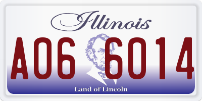 IL license plate A066014
