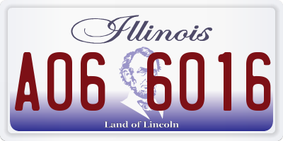 IL license plate A066016
