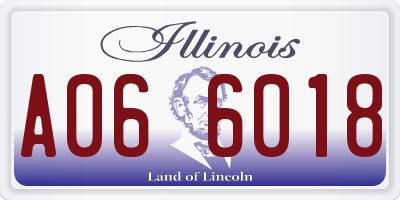 IL license plate A066018