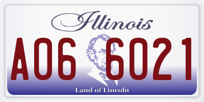 IL license plate A066021