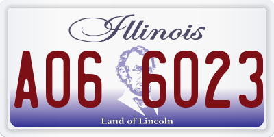 IL license plate A066023