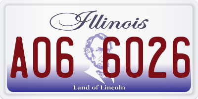 IL license plate A066026