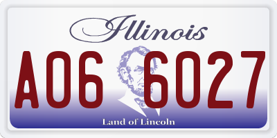 IL license plate A066027
