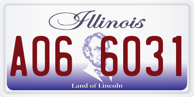IL license plate A066031