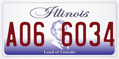IL license plate A066034