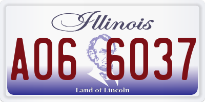 IL license plate A066037