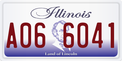 IL license plate A066041