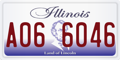 IL license plate A066046