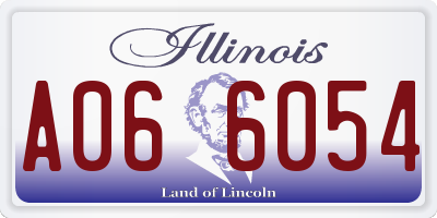IL license plate A066054