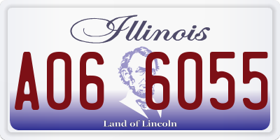 IL license plate A066055