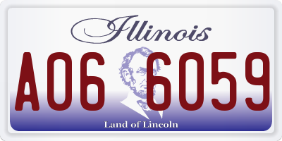IL license plate A066059