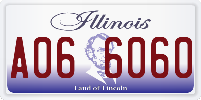 IL license plate A066060