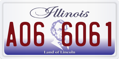 IL license plate A066061