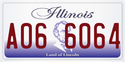 IL license plate A066064