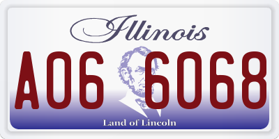 IL license plate A066068