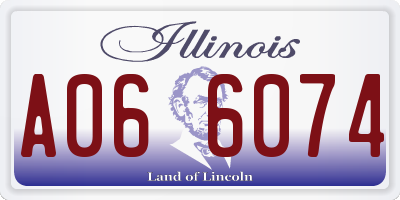 IL license plate A066074