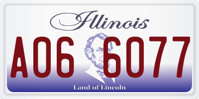 IL license plate A066077
