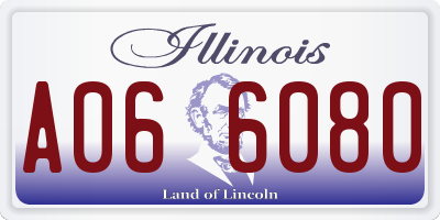 IL license plate A066080