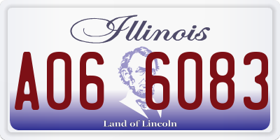 IL license plate A066083