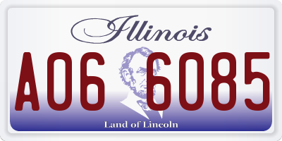IL license plate A066085