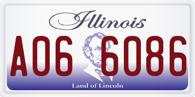 IL license plate A066086
