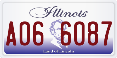 IL license plate A066087