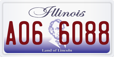 IL license plate A066088