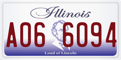 IL license plate A066094