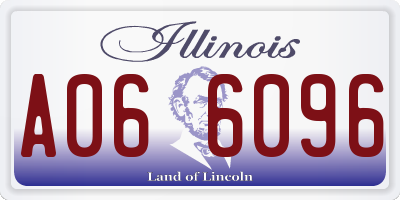 IL license plate A066096