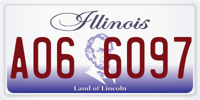 IL license plate A066097