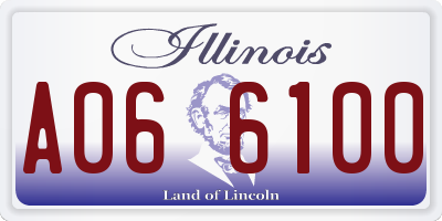 IL license plate A066100