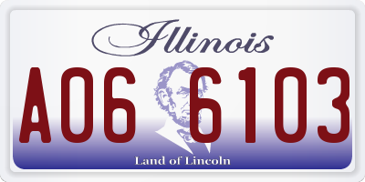 IL license plate A066103