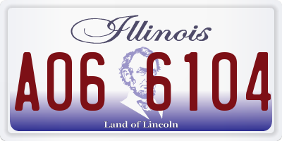 IL license plate A066104
