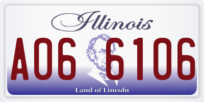 IL license plate A066106