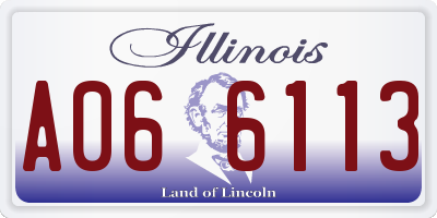 IL license plate A066113