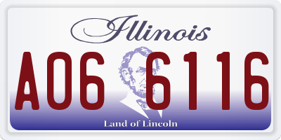 IL license plate A066116