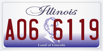 IL license plate A066119
