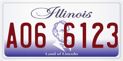 IL license plate A066123